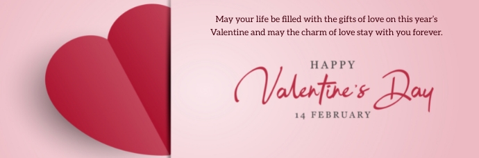Happy Valentine's day template Nagłówek wiadomości e-mail