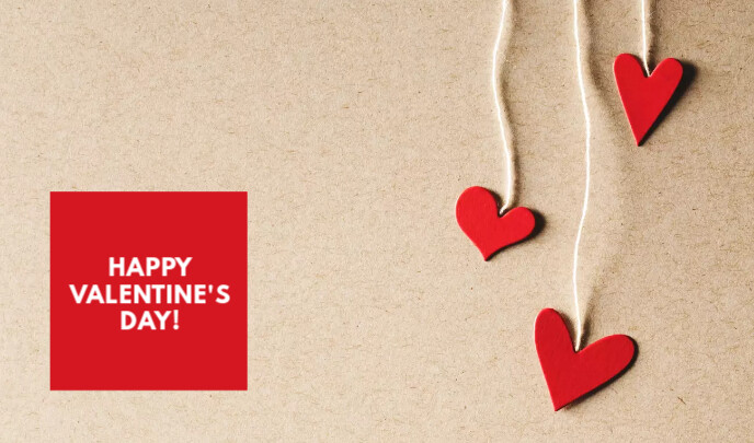 Happy Valentine's Day Template Etykietka doczepna