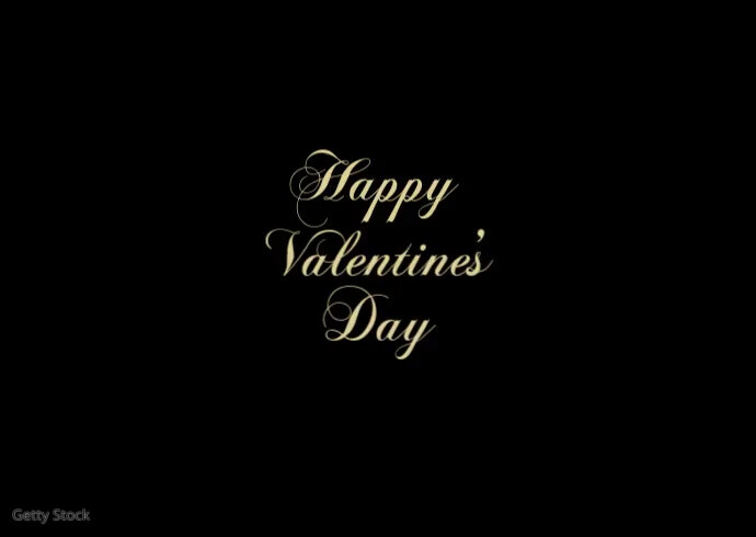 Happy Valentine's day video Amor Heart Wish Postcard template