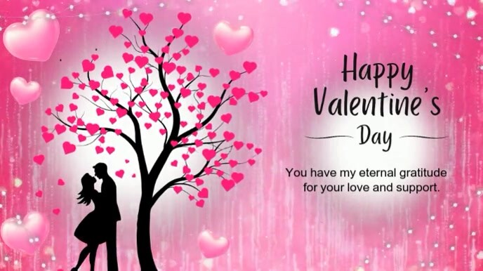 Happy valentine's day video Ekran reklamowy (16:9) template