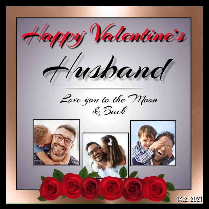 Happy Valentine's Husband Instagram Post template
