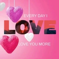 happy valentine collage Quadrato (1:1) template