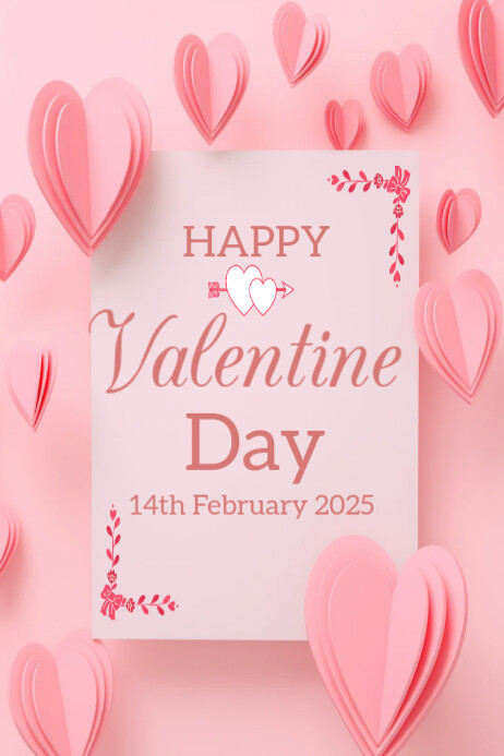 Happy valentine day 2025 Poster template