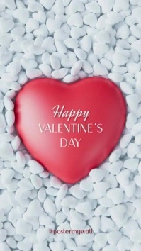 Happy Valentine Day Instagram Story Digital Display (9:16) template