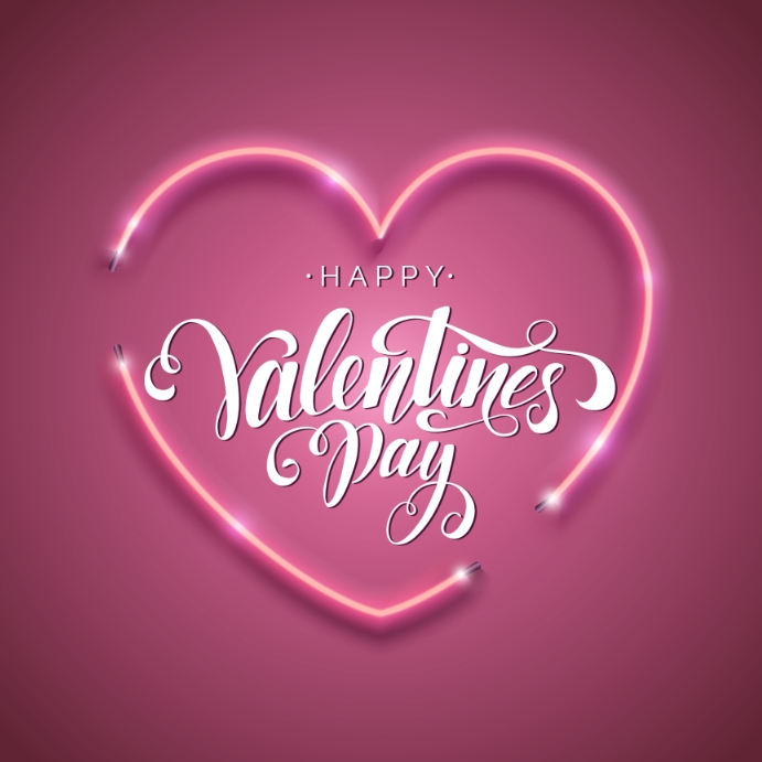 Valnetines Day Script Copy of Happy valentine day lettering script | PosterMyWall