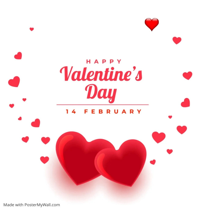 Happy valentine day poster design template | PosterMyWall