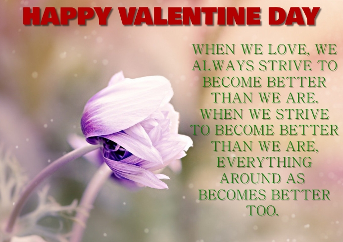 HAPPY VALENTINE DAY QUOTE TEMPLATE | PosterMyWall