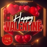 happy valentine day video Instagram Post template
