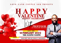Happy Valentine Carte postale template