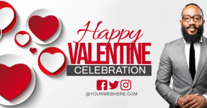 Happy Valentine Изображение, которым поделились на Facebook template