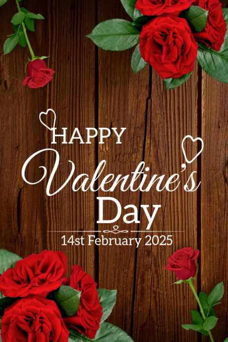 Happy valentines Day 2025 Cartaz template
