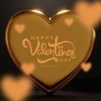 HAPPY VALENTINES DAY CARD AD TEMPLATE สี่เหลี่ยมจัตุรัส (1:1)