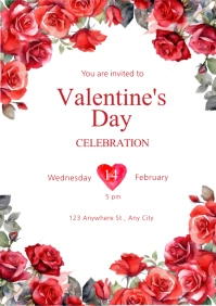 Happy Valentines Day A4 template