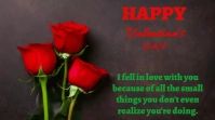 Happy Valentines day Digitalanzeige (16:9) template