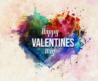Happy Valentines day Mittelgroßes Rechteck template