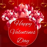 Happy valentines day design template Instagram 帖子