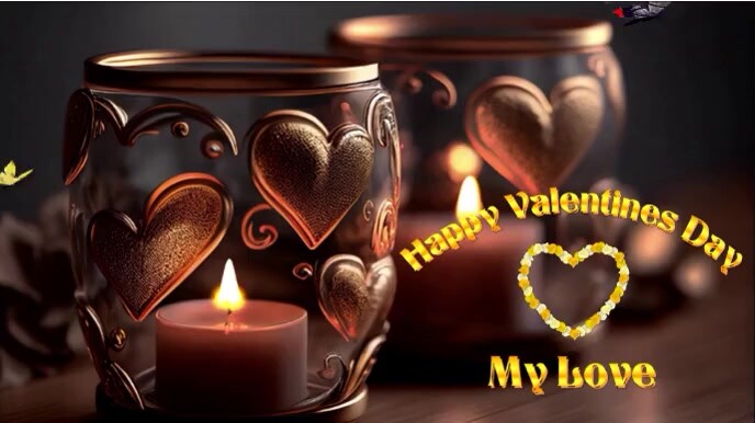 Happy Valentines Day Digital na Display (16:9) template