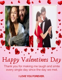 Happy valentines day family collage design Folder (US Letter) template