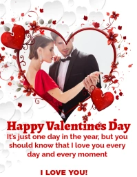 Happy valentines day family collage design Flyer (US Letter) template