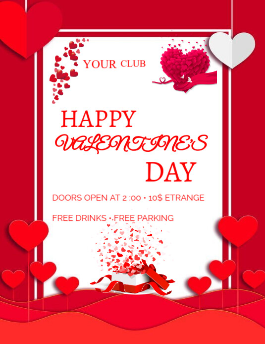 Happy Valentines Day Flyer (us Letter) Template PosterMyWall Happy Valentines Day Flyer (us Letter) Template PosterMyWall