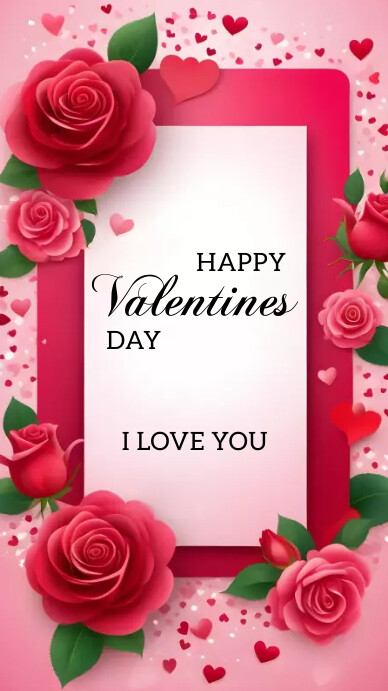 Happy valentines day instagram story Template PosterMyWall Happy valentines day instagram story Template PosterMyWall