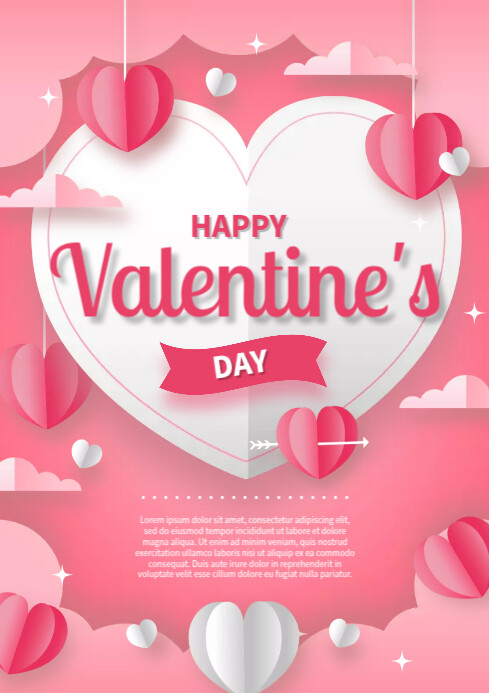 Happy Valentines Day Poster Template | PosterMyWall
