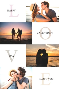 happy valentines day poster template design p