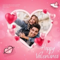 happy valentines Instagram Post template