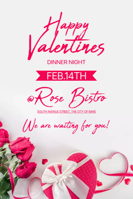 Happy Valentines Invitation Template PosterMyWall Happy Valentines Invitation Template PosterMyWall