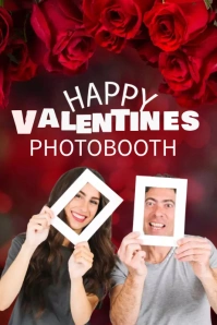 Happy Valentines Photobooth Póster template