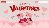 Happy Valentines Tags Etiqueta template