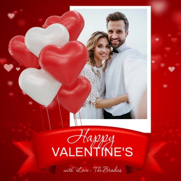 happy valentine’s message instagram square template Kwadrat (1:1)