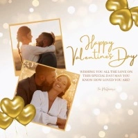 happy valentine’s message instagram square template Carré (1:1)