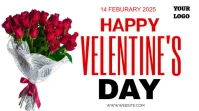 Happy velentine's day YouTube Channel Cover Photo template