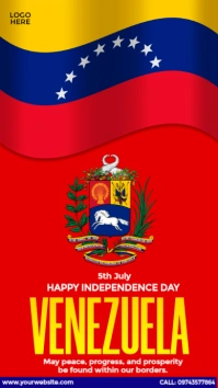 Happy Venezuela Independence Day Instagram-verhaal template