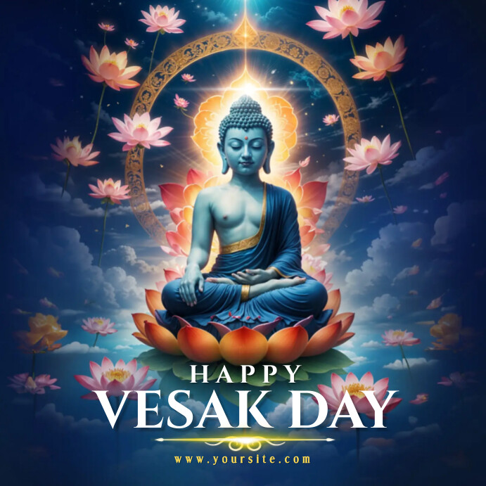 Copy of Happy Vesak Day Social Media Post | PosterMyWall