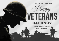 Happy Veterans Day Ads A4 template
