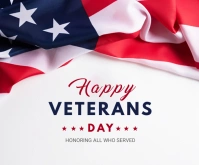 Happy Veterans Day Medium Rectangle template