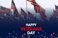 Happy Veterans Day Bannière 4' × 6' template