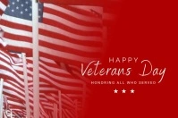 Happy Veterans Day Cartel de 4 × 6 pulg. template
