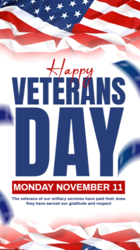 Happy veterans day Instagram Story template