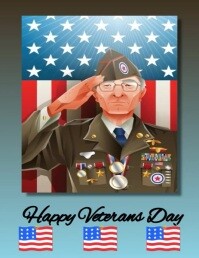 Happy Veterans Day Flyer (US Letter) template