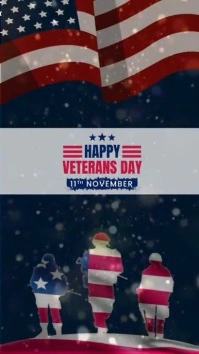 Happy Veterans Day Tampilan Digital (9:16) template