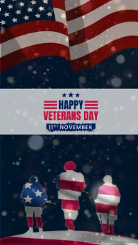 Black Veterans Day Digitalt display Template
