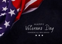 Happy Veterans Day Postcard template