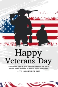 Happy Veterans Day Poster template