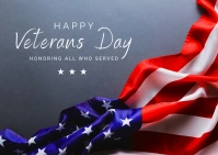 Happy Veterans Day Postcard template