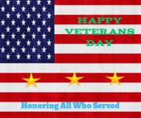 Happy veterans day Large Rectangle template