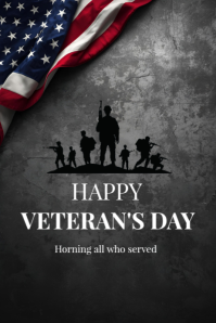 Happy Veterans Day Poster 2025 Template | PosterMyWall