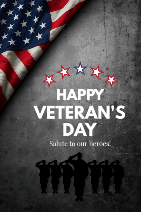 Happy Veterans Day Poster 2025 Template | PosterMyWall